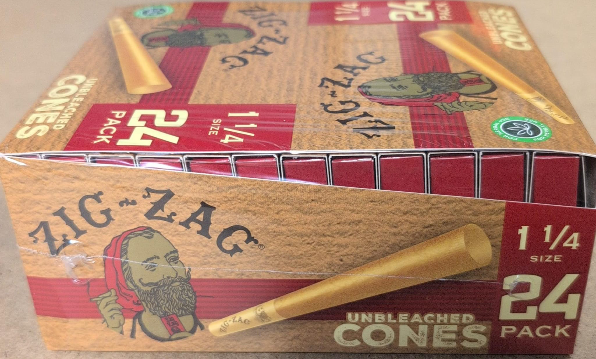 Zig-Zag Unbleached Cones –24-Pack