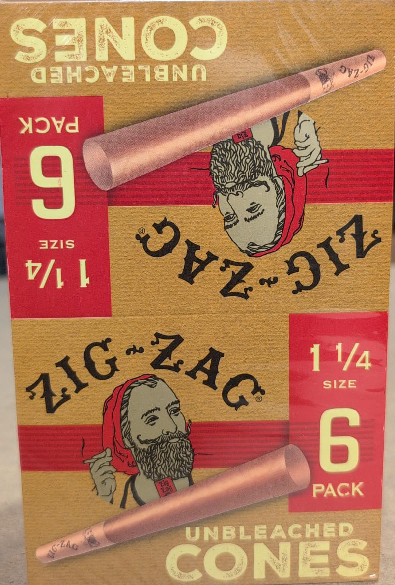 Zig-Zag Unbleached Cones –6-Pack