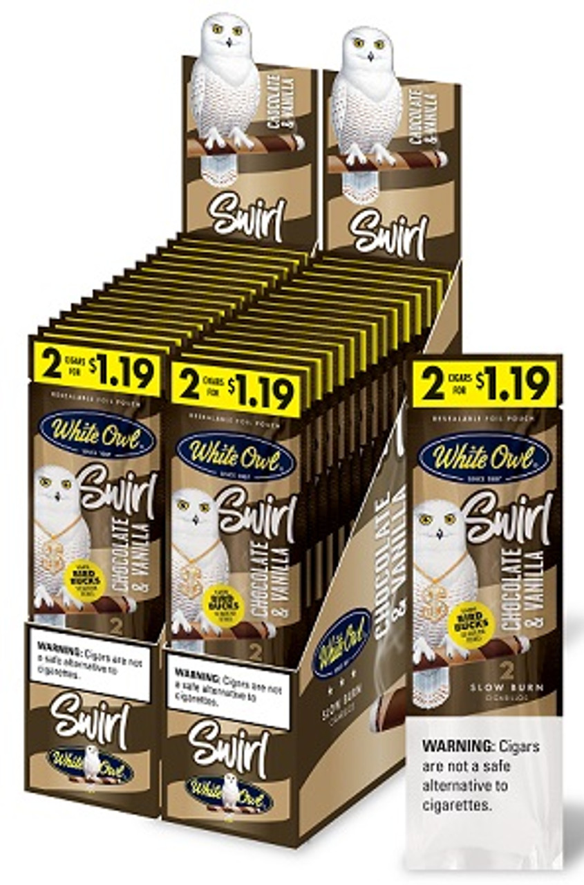 White Owl Cigarillos – 2 for $1.19 SWIRL_CHOCOLATE